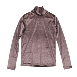 Crushed Velvet Turtleneck